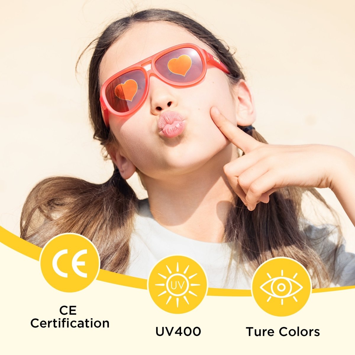 Aviator Kids Sunglasses Raspberry Red | 3 - 12+ Years - SmileyWorld