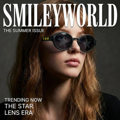 Oval Series - Obsidian Black | Cyber Y2K Style - SmileyWorld