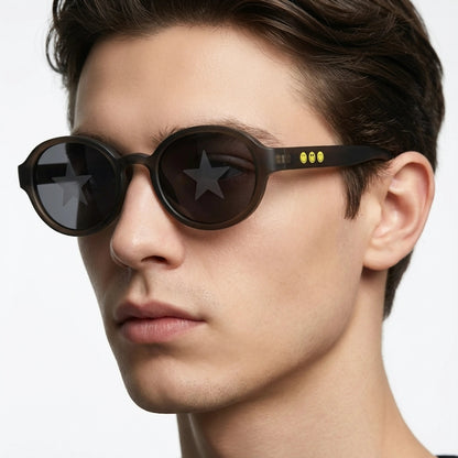 Oval Series - Obsidian Black | Cyber Y2K Style - SmileyWorld