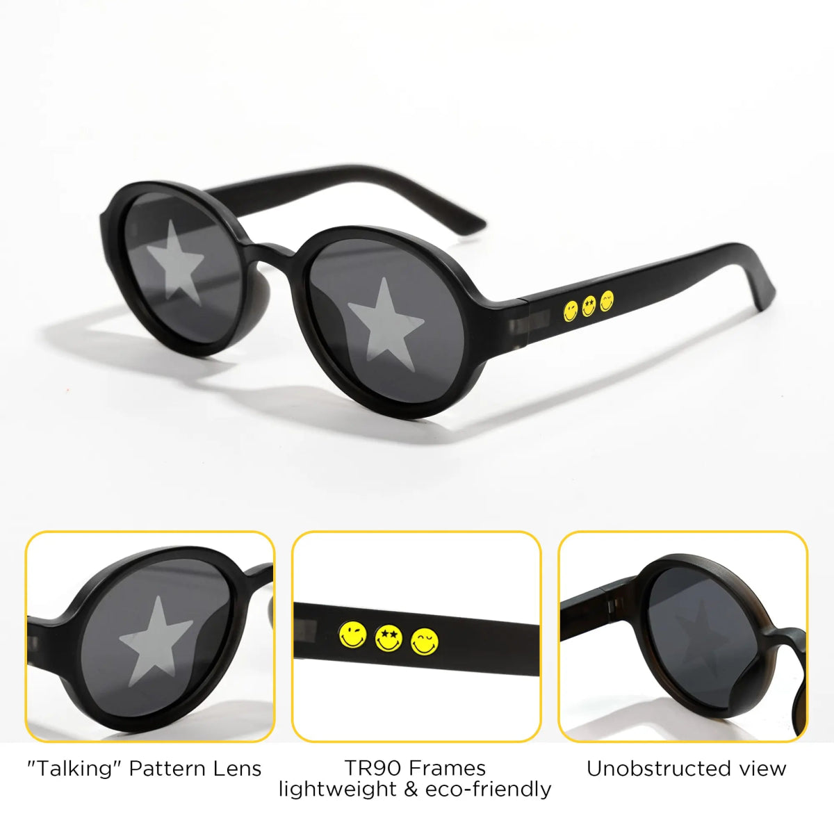 Oval Series - Obsidian Black | Family Matching (Kids & Adults) - SmileyWorld