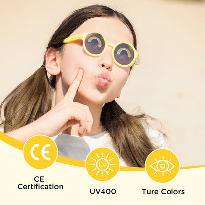 Round Kids & Baby Sunglasses Sunlight Yellow | 0 - 12 years - SmileyWorld