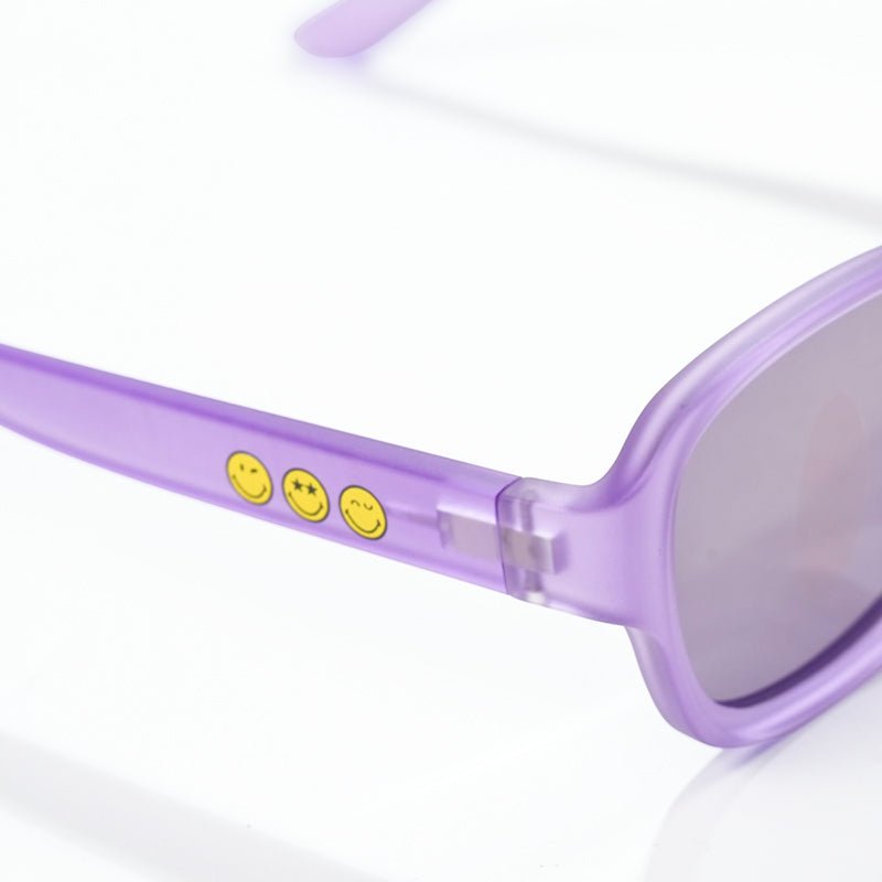 SmileyWorld Kid Sunglasses Square Coral Purple - SmileyWorld