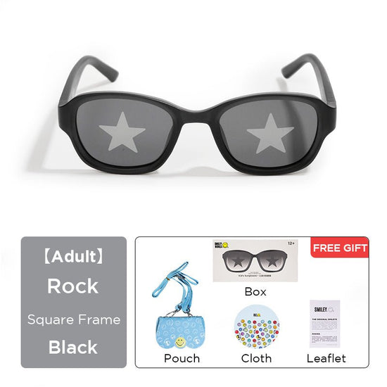 SmileyWorld Kid Sunglasses Square Obsidian Black - SmileyWorld