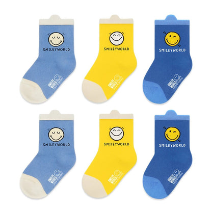 SmileyWorld Kids & Baby Socks: "Playground Pals" 6 - Pair Pack - Shoyee