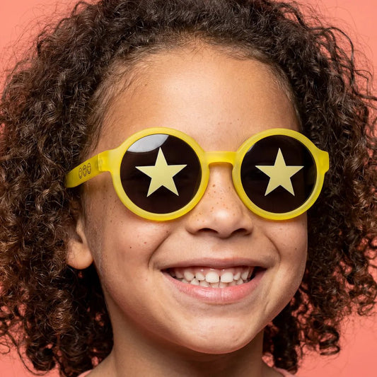 SmileyWorld Kids Round Sunglasses (0 - 12Y) - Sunlight Yellow | UV400 - SmileyWorldKids