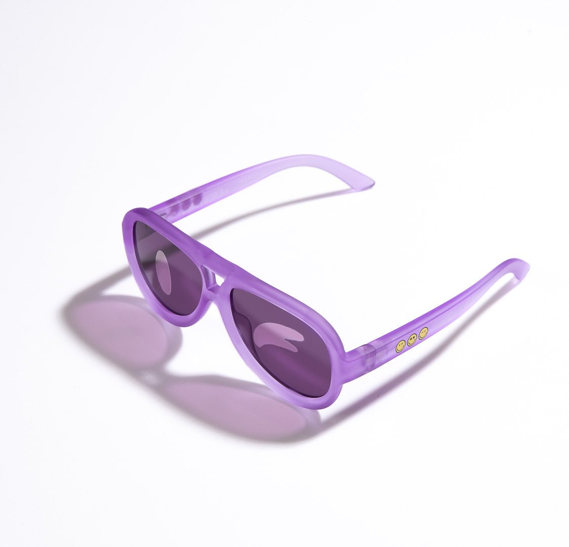 SmileyWorld Kids Sunglasses Aviator Coral Purple - SmileyWorld