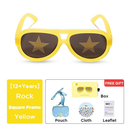 SmileyWorld Kids Sunglasses Aviator Sunlight Yellow - SmileyWorld