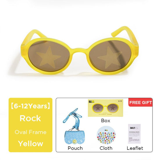 SmileyWorld Kids Sunglasses Oval Sunlight Yellow - SmileyWorld