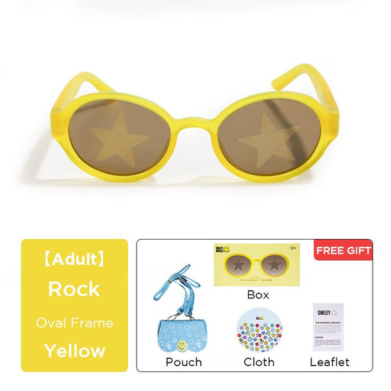 SmileyWorld Kids Sunglasses Oval Sunlight Yellow - SmileyWorld