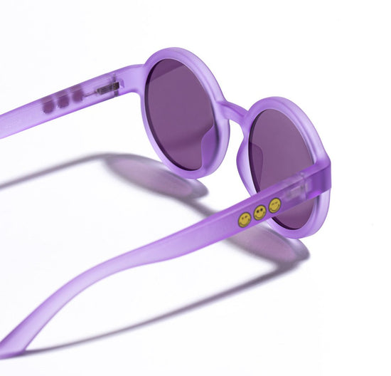 Kids Sunglasses Round Coral Purple - SmileyWorld
