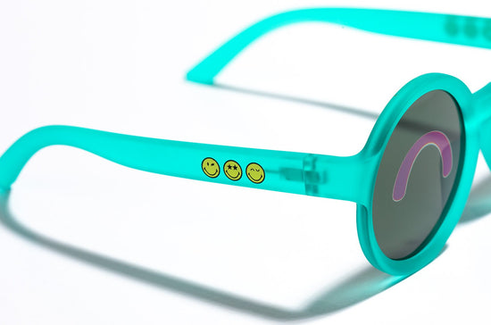 SmileyWorld Kids Sunglasses Round Lake Green - SmileyWorld