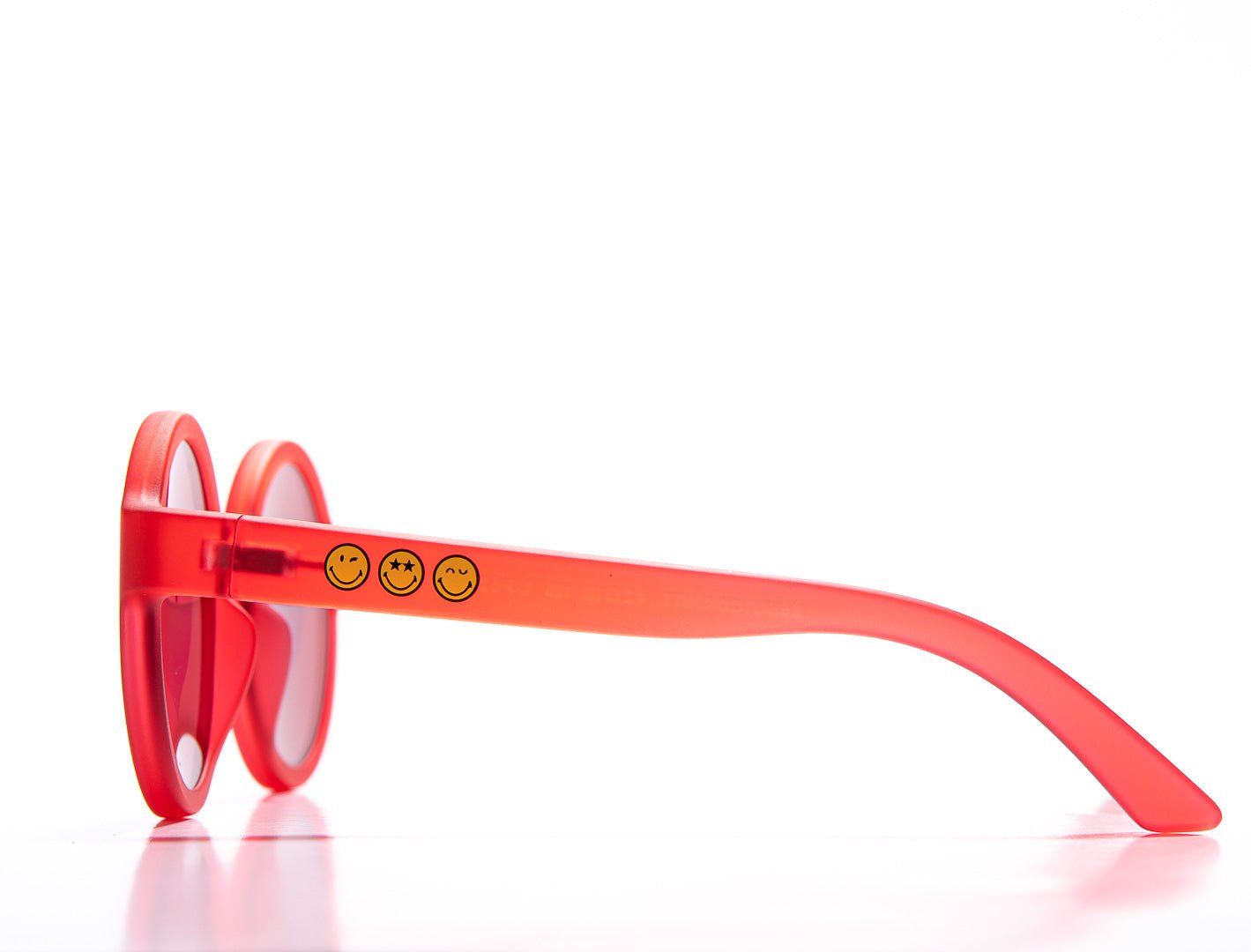 SmileyWorld Kids Sunglasses Round Raspberry Red - SmileyWorld