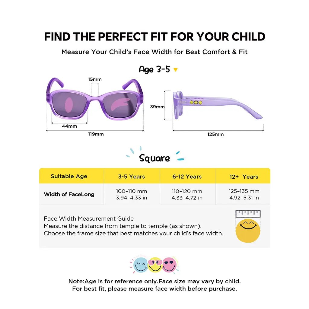 Square Series - Coral Purple | Junior Edition (3 - 12Y) - SmileyWorld