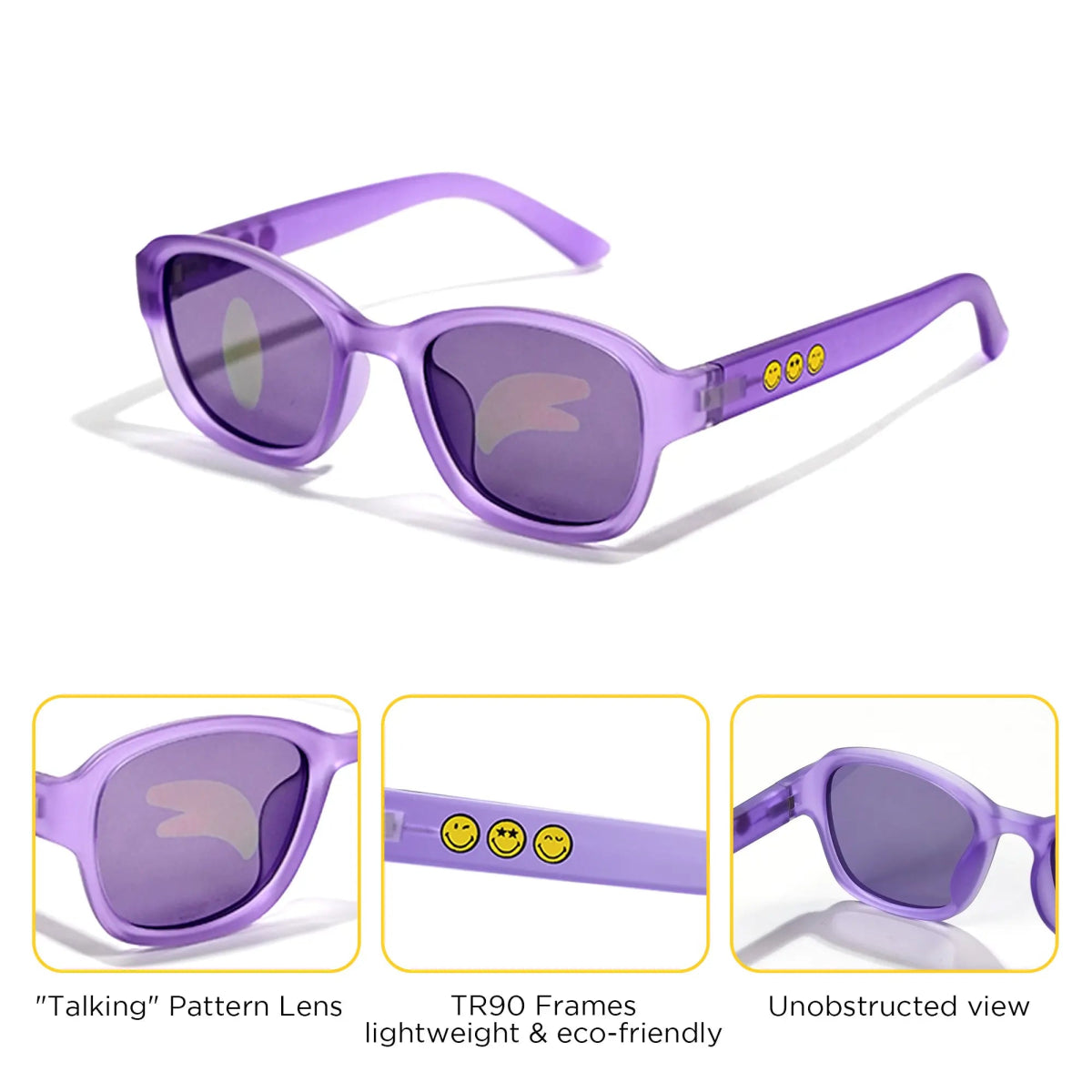 Square Series - Coral Purple | Junior Edition (3 - 12Y) - SmileyWorld